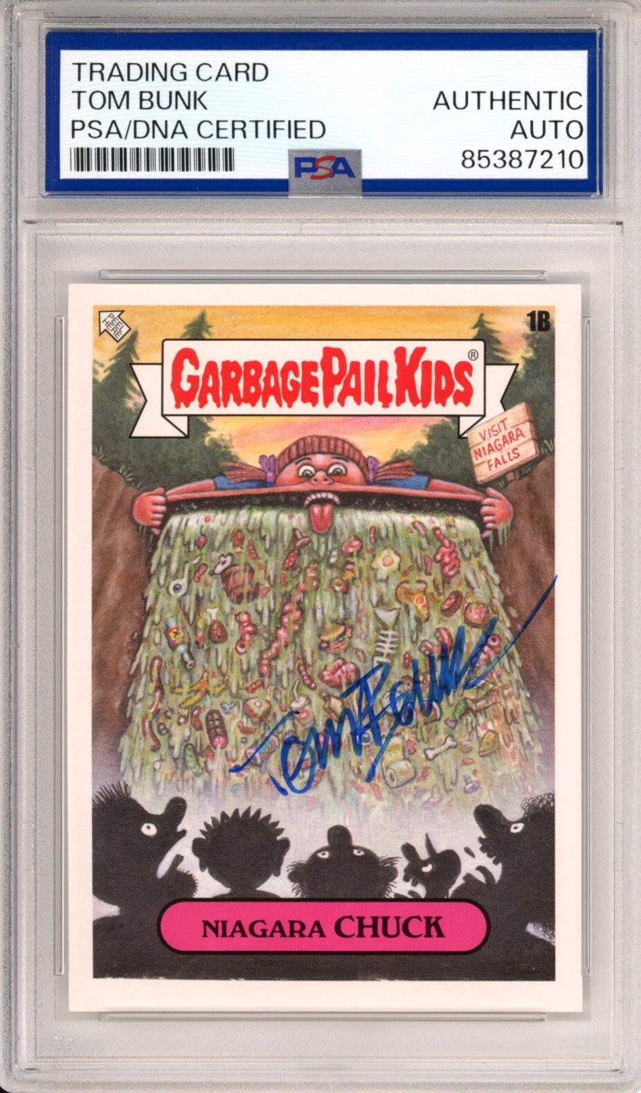 2023 Topps Garbage Pail Kids GPK Niagara Chuck #1b PSA DNA COA SIGNED Tom Bunk