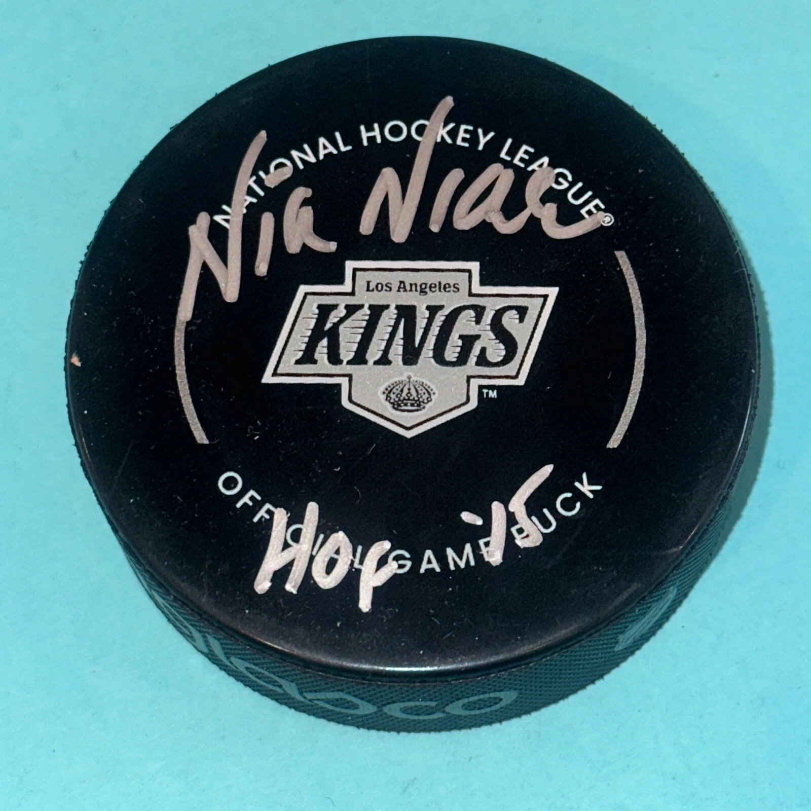 NICK NICKSON Signed Los Angeles KINGS Official GAME Puck Beckett (BAS) w/ HOF