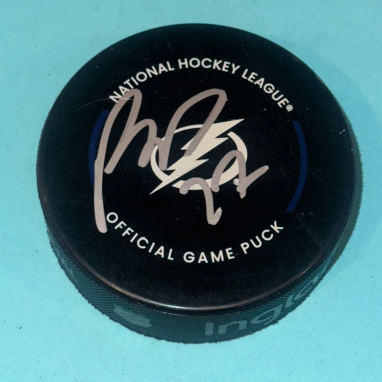 RYAN McDONAGH Signed Tampa Bay LIGHTNING Official GAME Puck Beckett (BAS)