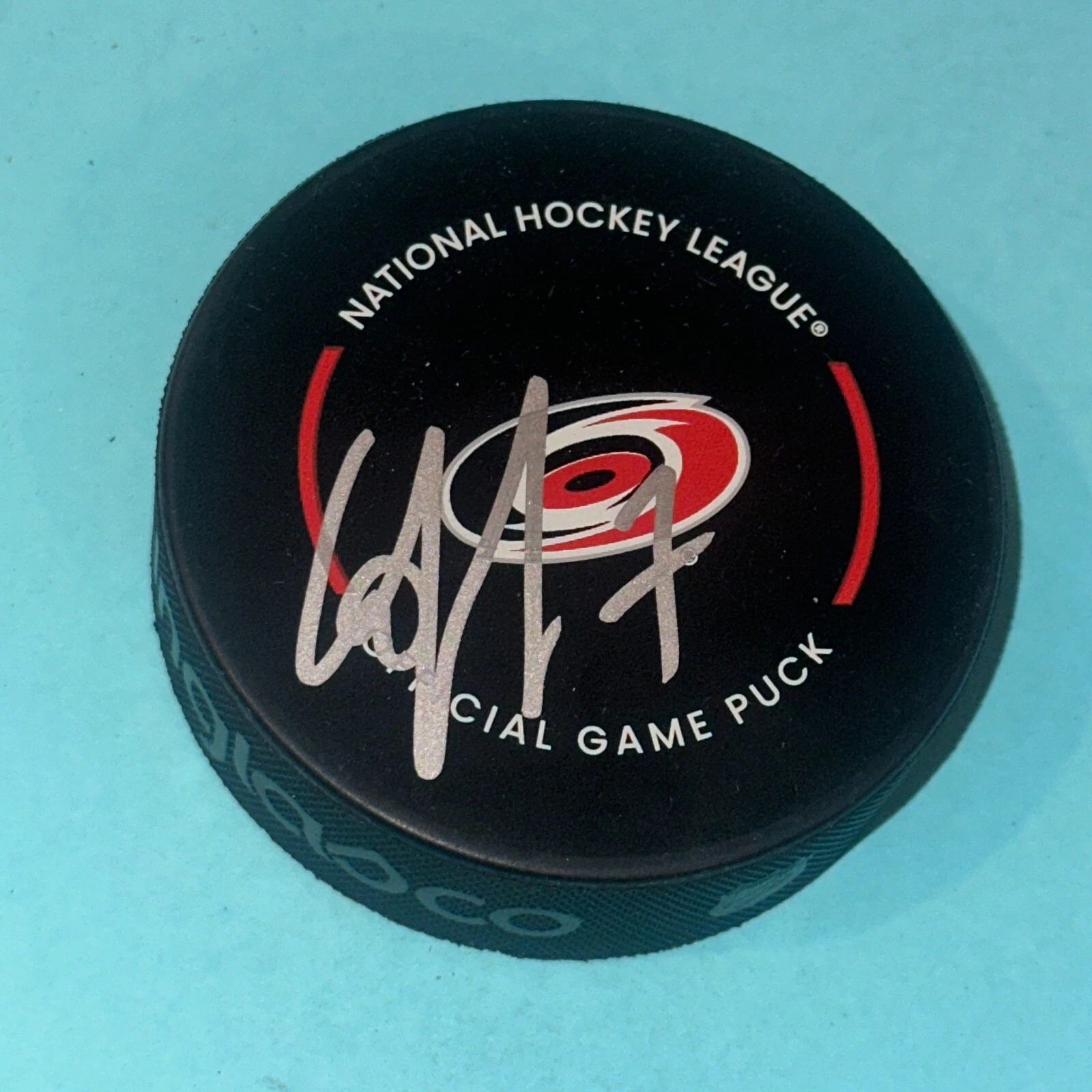 DMITRY ORLOV Signed Carolina HURRICANES Official GAME Puck Beckett Auth BAS