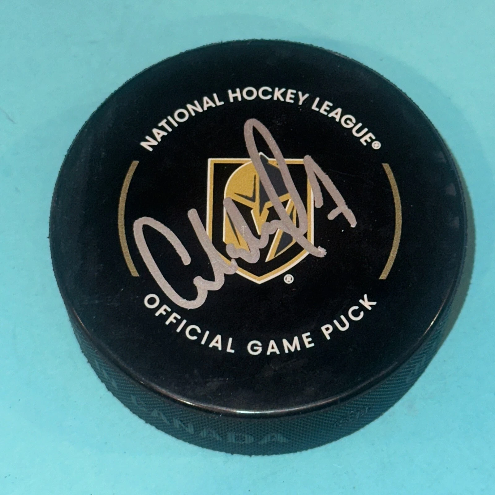 ALEX PIETRANGELO Signed Vegas GOLDEN KNIGHTS Official GAME Puck Beckett (BAS)