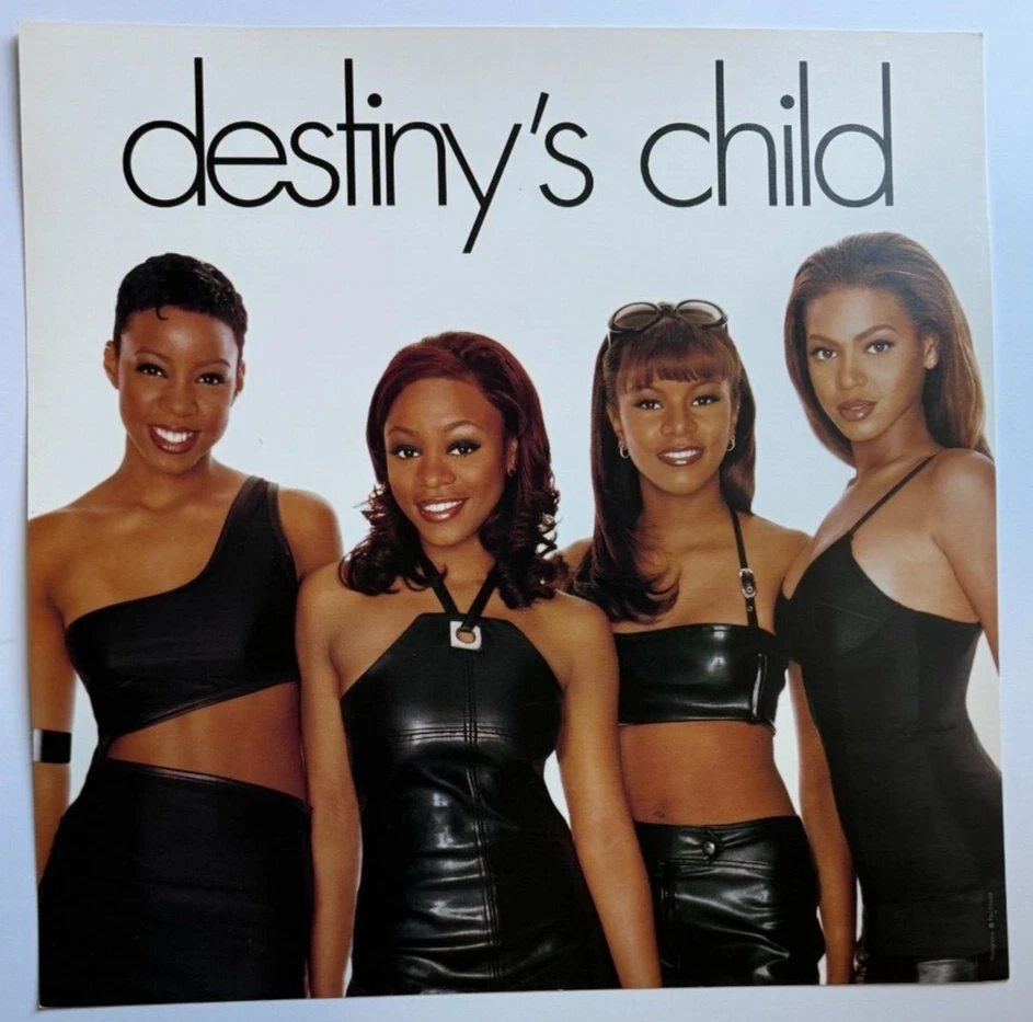 Destiny's Child BEYONCE 1998 self-titled s/t promo album art poster flat RARE