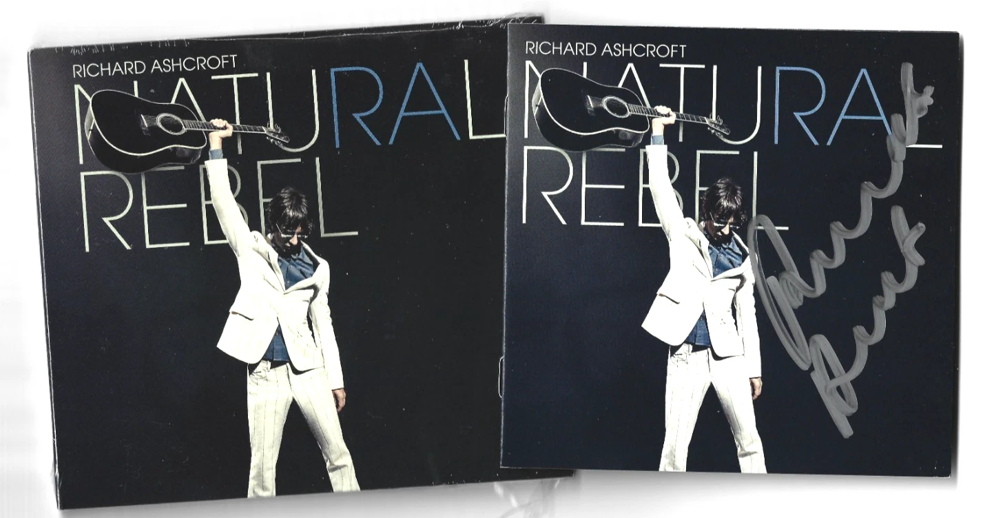 Richard Ashcroft of The Verve REAL SIGNED Natural Rebel CD #1 COA Autographed
