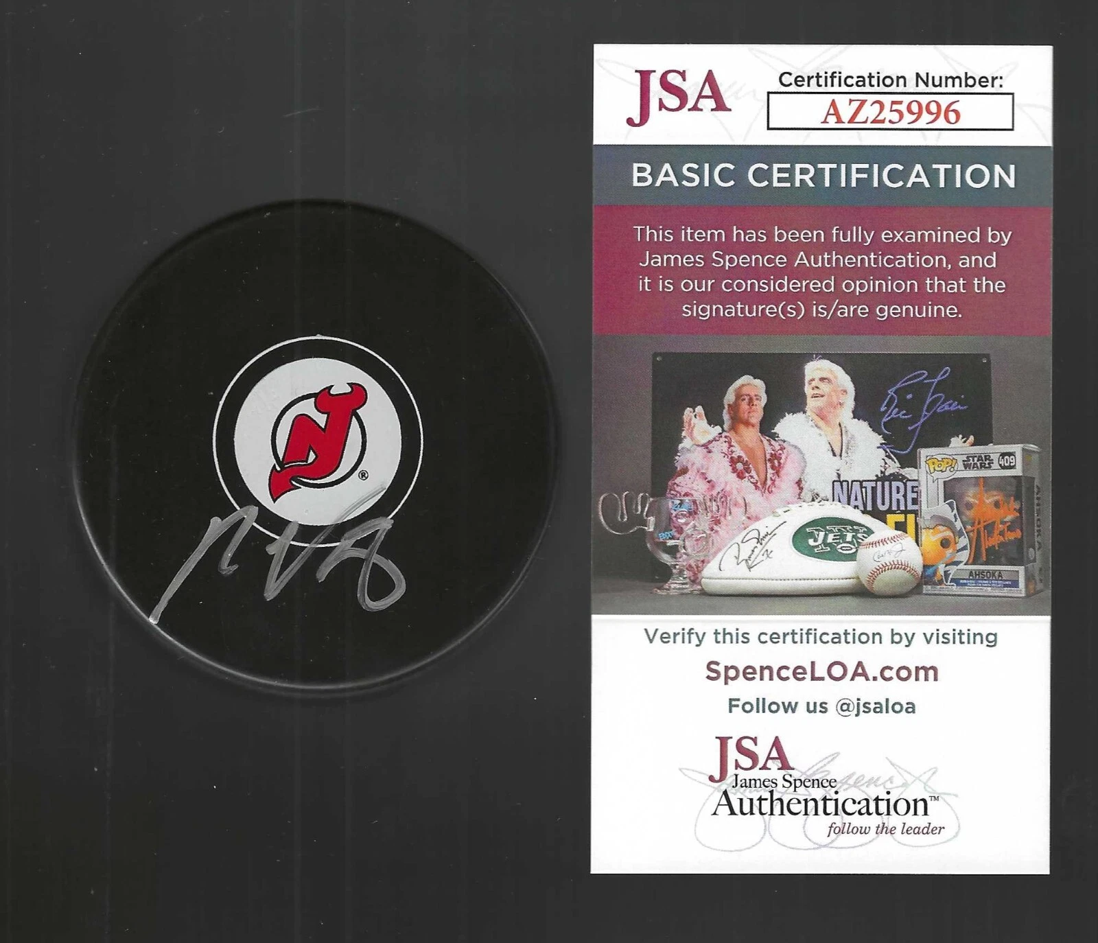 Ondrej Palat Signed New Jersey Devils Puck JSA COA