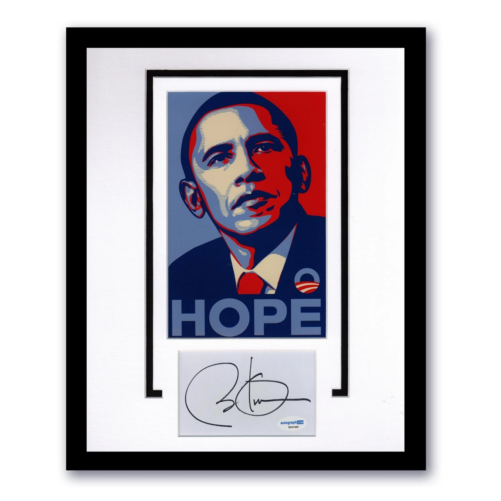 Barack Obama AUTOGRAPH Signed 44th US President Hope Framed 11x14 Display B ACOA