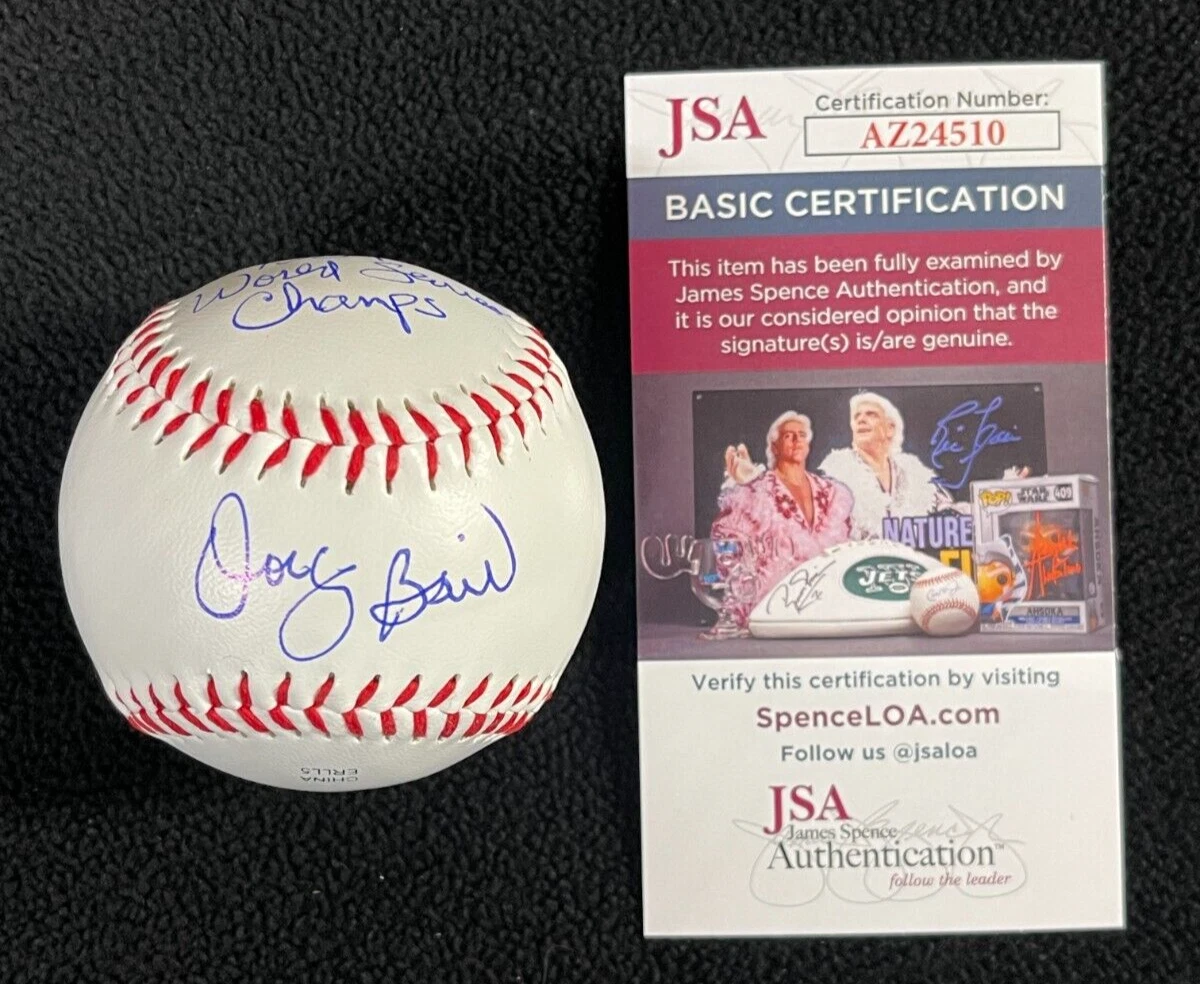 Doug Bair Signed & Inscribed 1984 World Series Detroit Tigers Baseball JSA COA