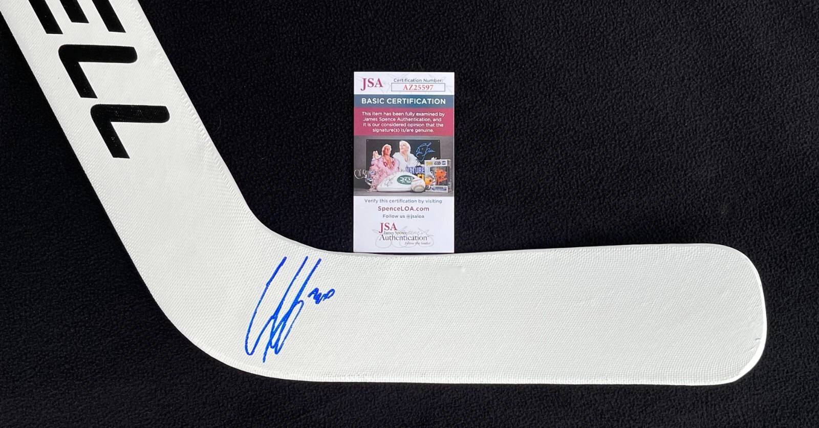 Ilya Sorokin Signed New York Islanders White Goalie Stick JSA COA Authenticated