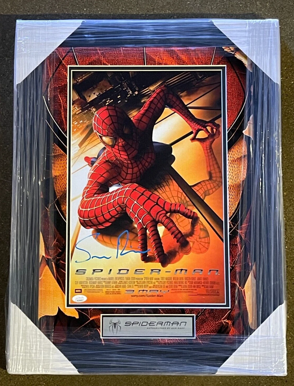 Sam Raimi Signed Spider-Man Framed 11x17 Movie Poster Photo JSA COA