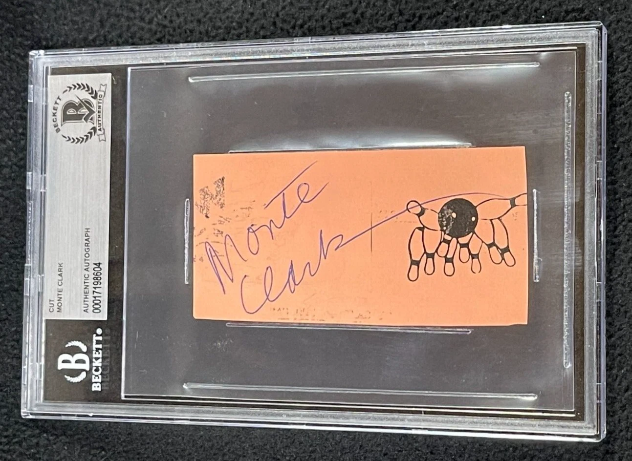 Monte Clark Signed Cut Autograph Detroit Lions #3 Beckett Certified