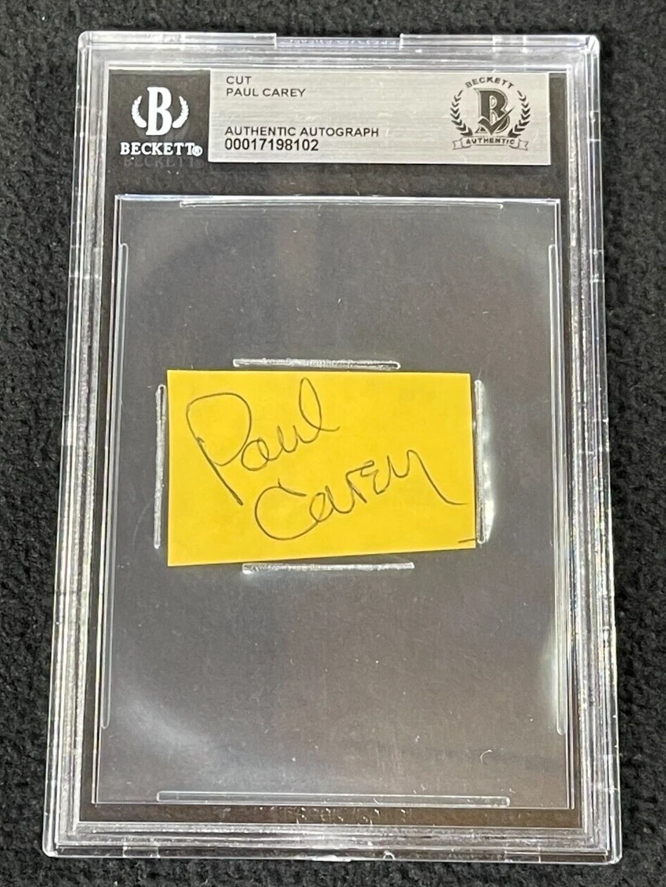 Paul Carey Signed Cut Autograph Detroit Tigers #2 Beckett Certified