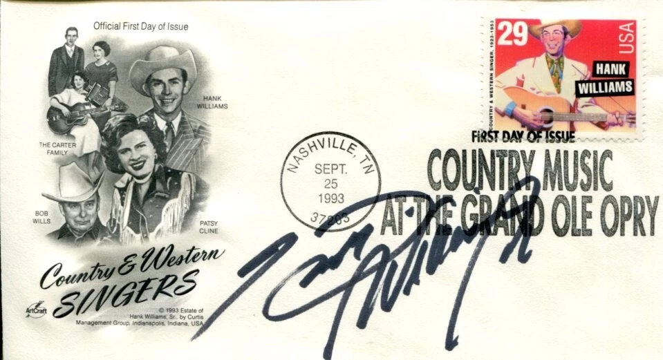 Hank Williams Jr There's a Tear in My Beer Country Singer Signed Autograph FDC
