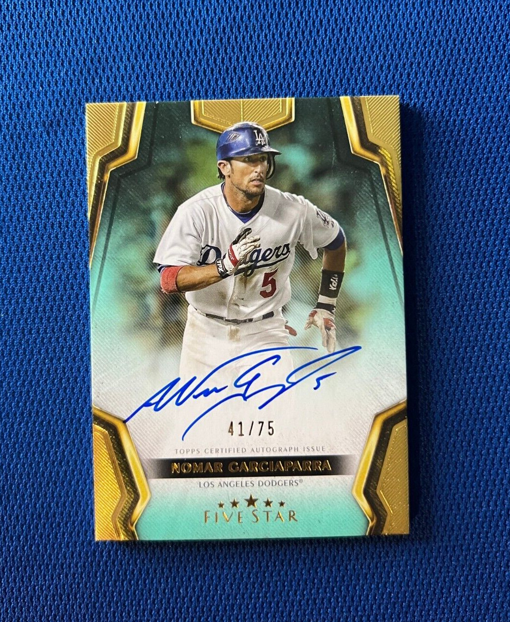 2024 TOPPS FIVE STAR NOMAR GARCIAPARRA LA DODGERS AUTO SIGNED 41/75 GOLD FSA-NG