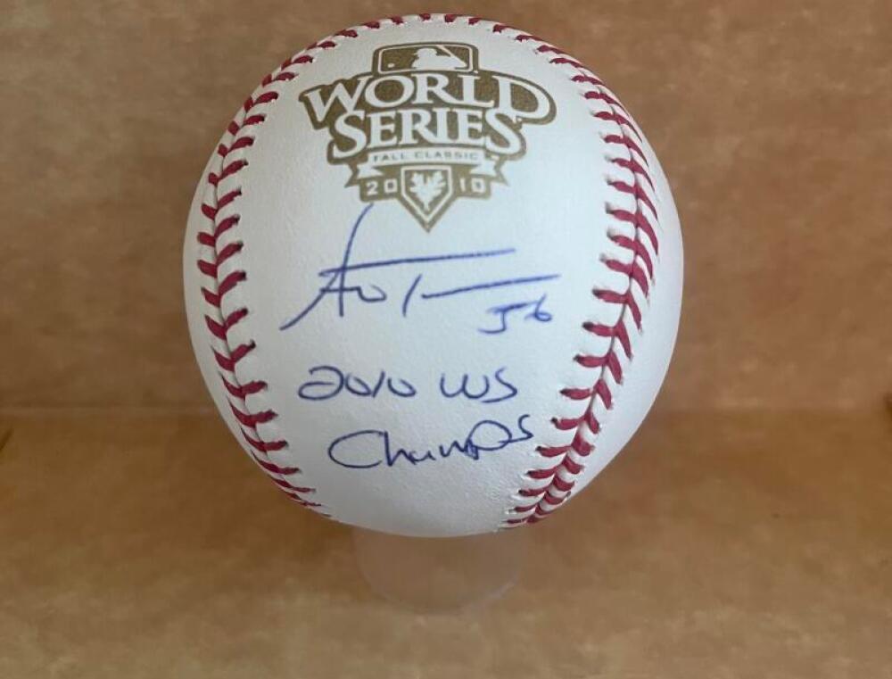 ANDRES TORRESGIANTS 201O WS CHAMPS SIGNED WS BASEBALL BECKETT AUTH