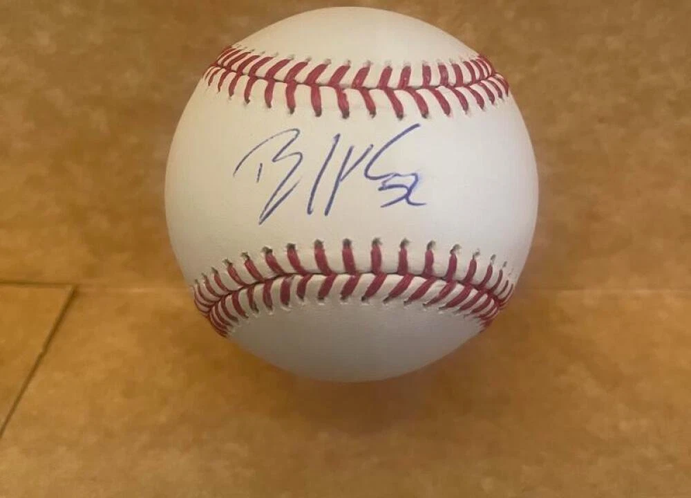 BRYAN ABREU ASTROS SIGNED AUTOGRAPHED M.L. BASEBALL BECKETT AUTH