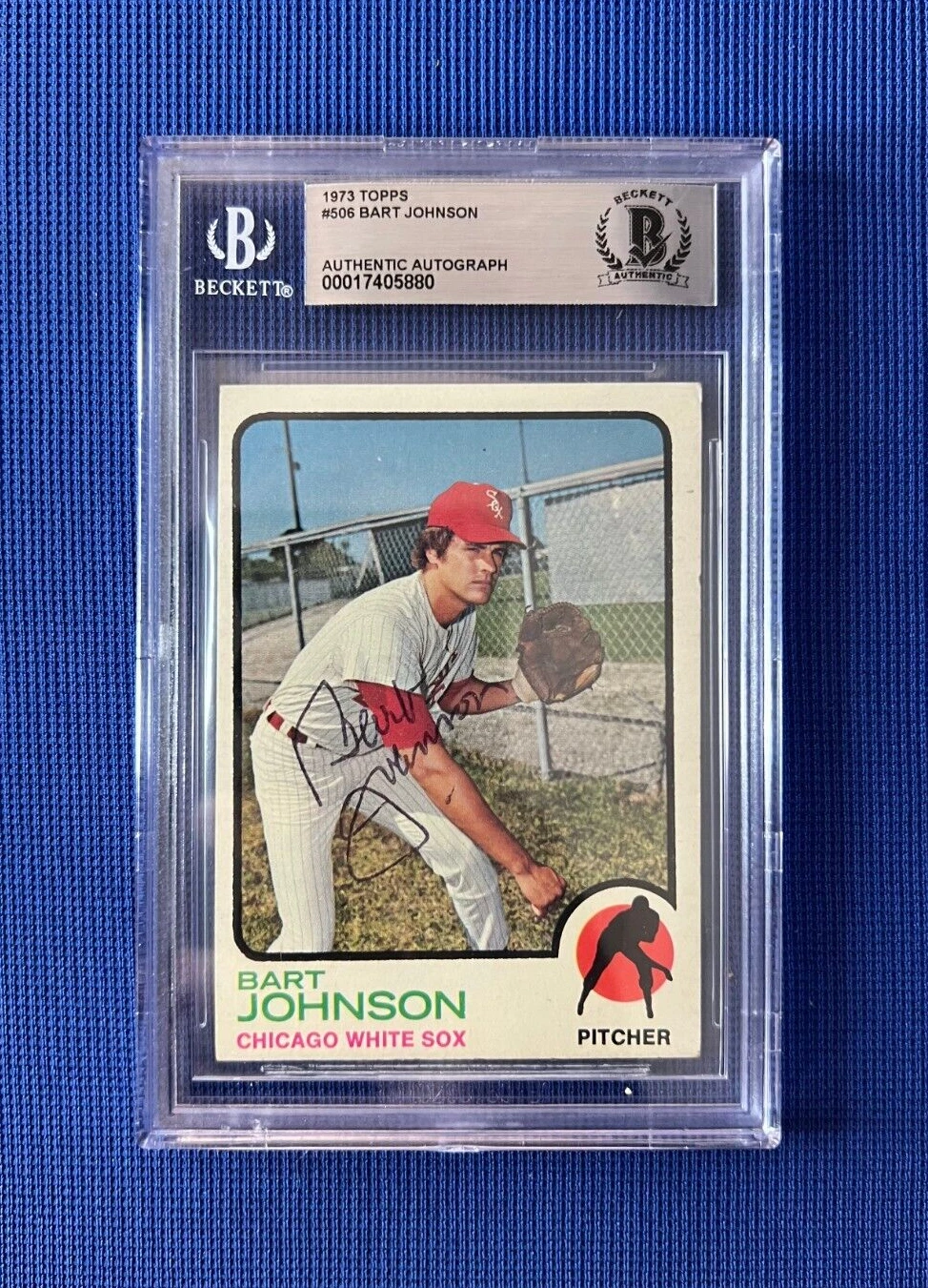 1973 TOPPS BART JOHNSON CHICAGO WHITE SOX SIGNED AUTOGRAPH #506 CARD BECKETT