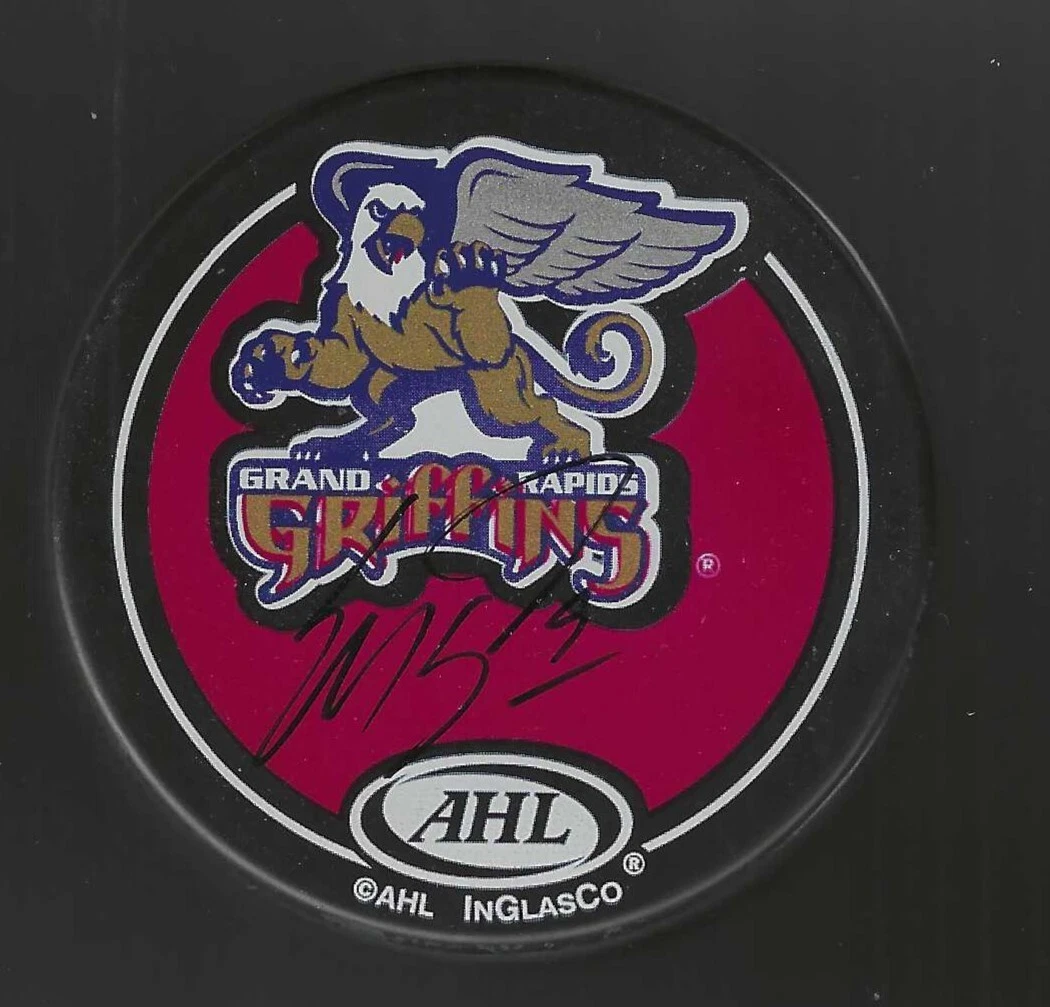 Evan McGrath Signed Grand Rapids Griffins Souvenir Puck