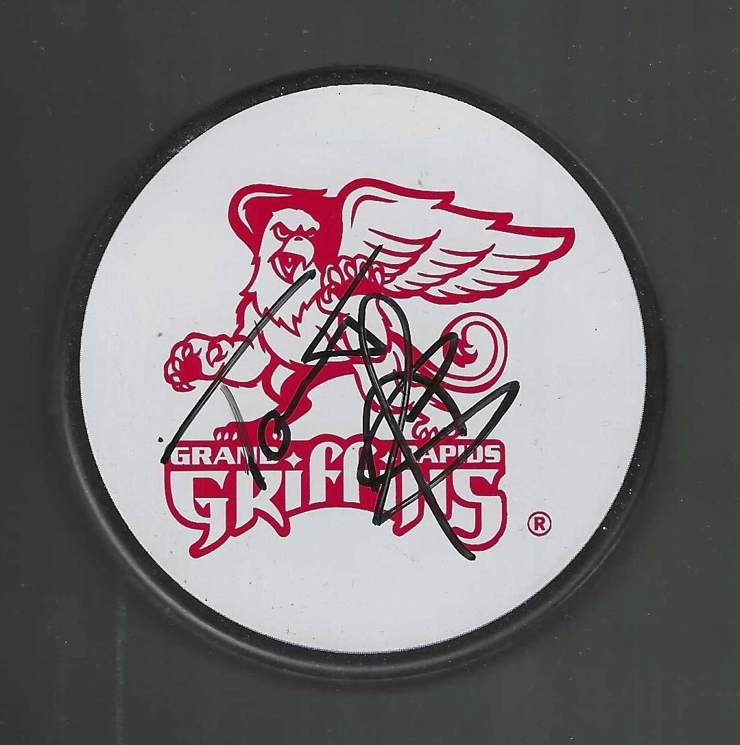 Tomas Kopecky Signed Grand Rapids Griffins White Puck