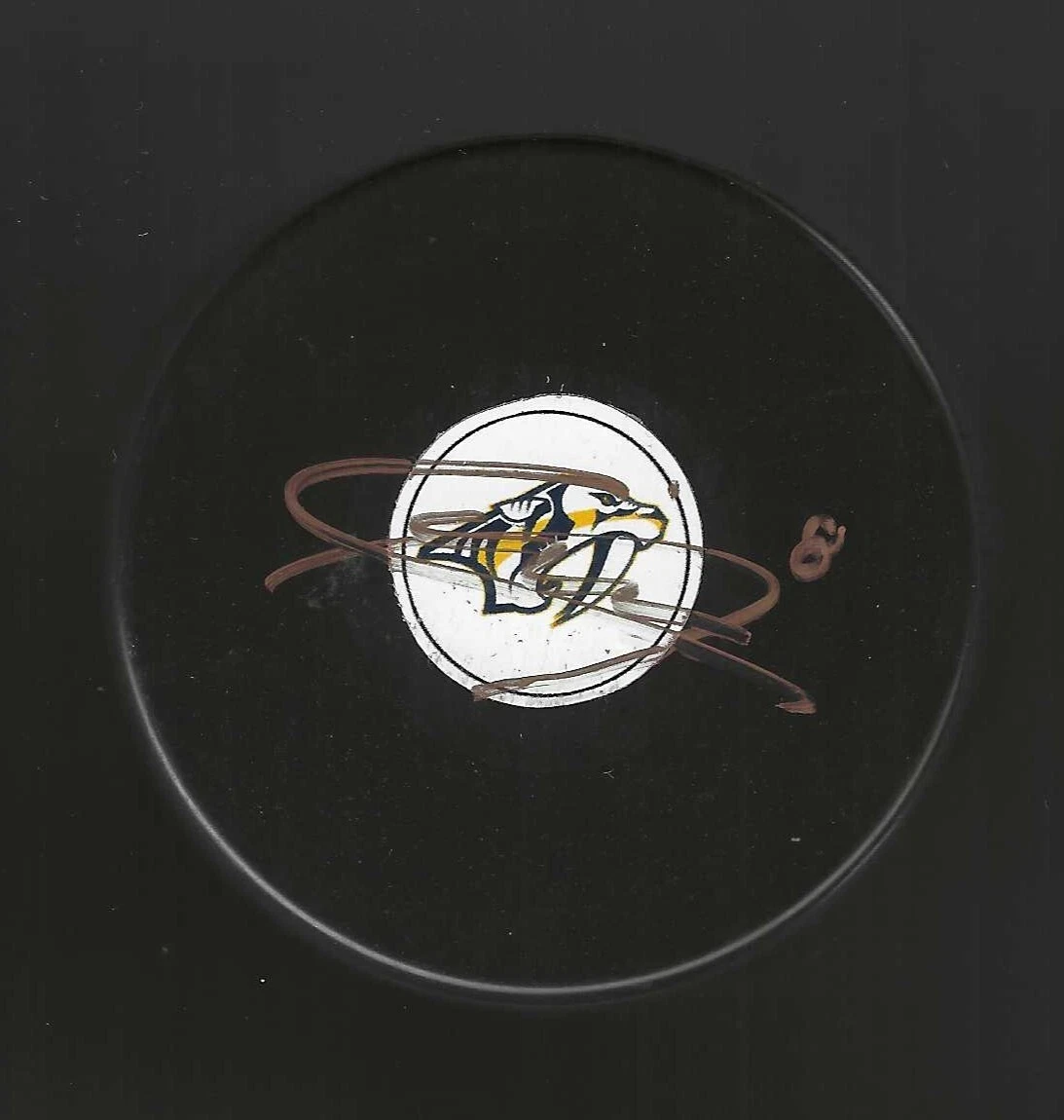 Alexandre Carrier Signed Nashville Predators Souvenir Puck