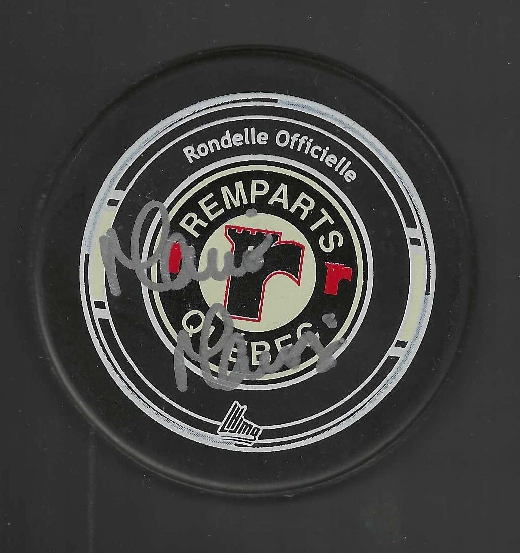 Mario Marois Signed Quebec Remparts Official Game Puck