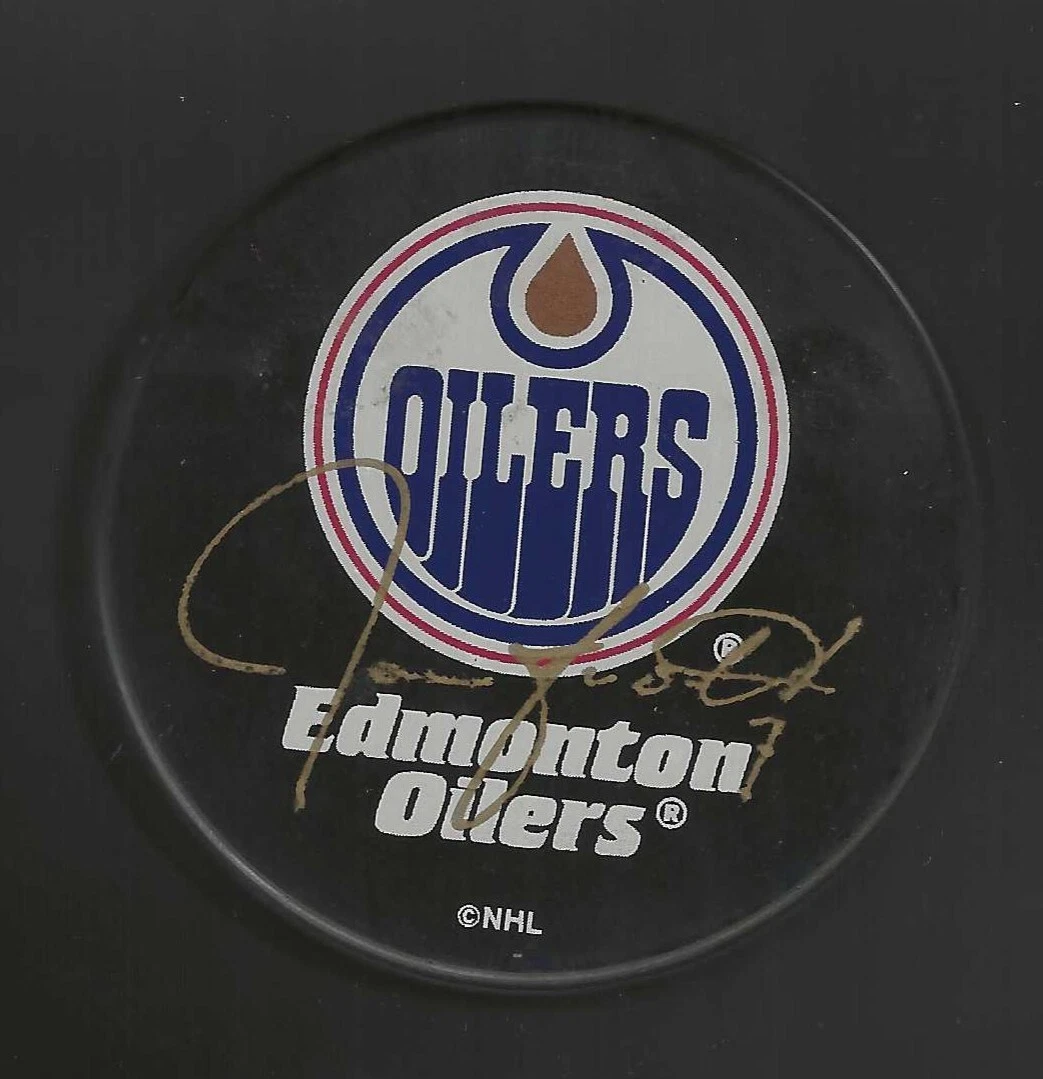 Jason Arnott Signed Edmonton Oilers Souvenir Puck