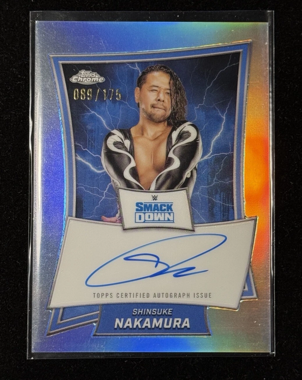 Shinsuke Nakamura 2025 Topps Chrome WWE Refractor Auto 089/175 #BBA-SHI