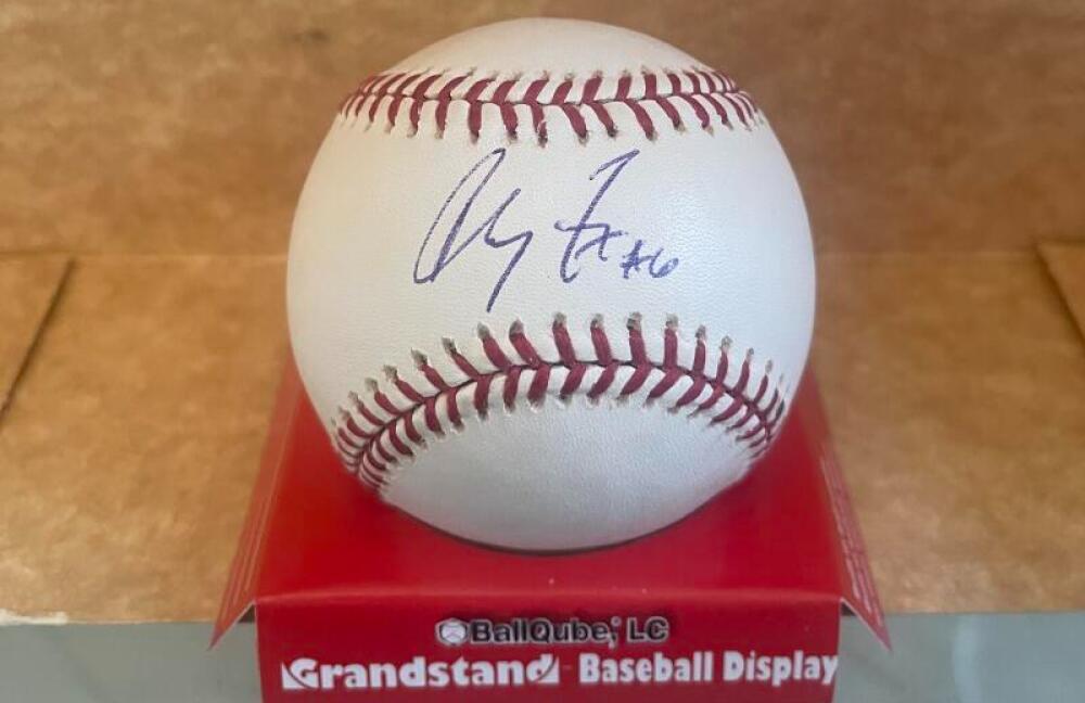 ANDY FOX MARLINS/YANKEES SIGNED AUTOGRAPHED M.L. BASEBALL BECKETT AUTH