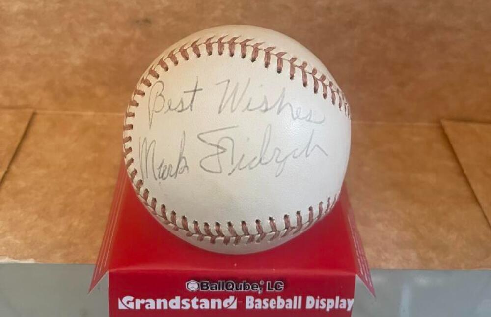 MARK FIDRYCH TIGERS SIGNED VINTAGE MAC PHAIL SIGNED A.L. BASEBALL BECKETT AUTH