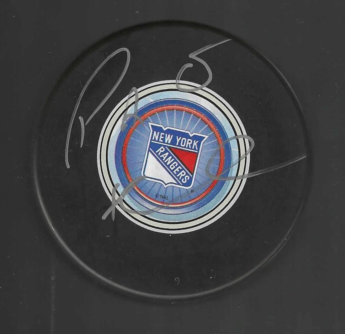 P. A. Parenteau Signed New York Rangers Souvenir Puck