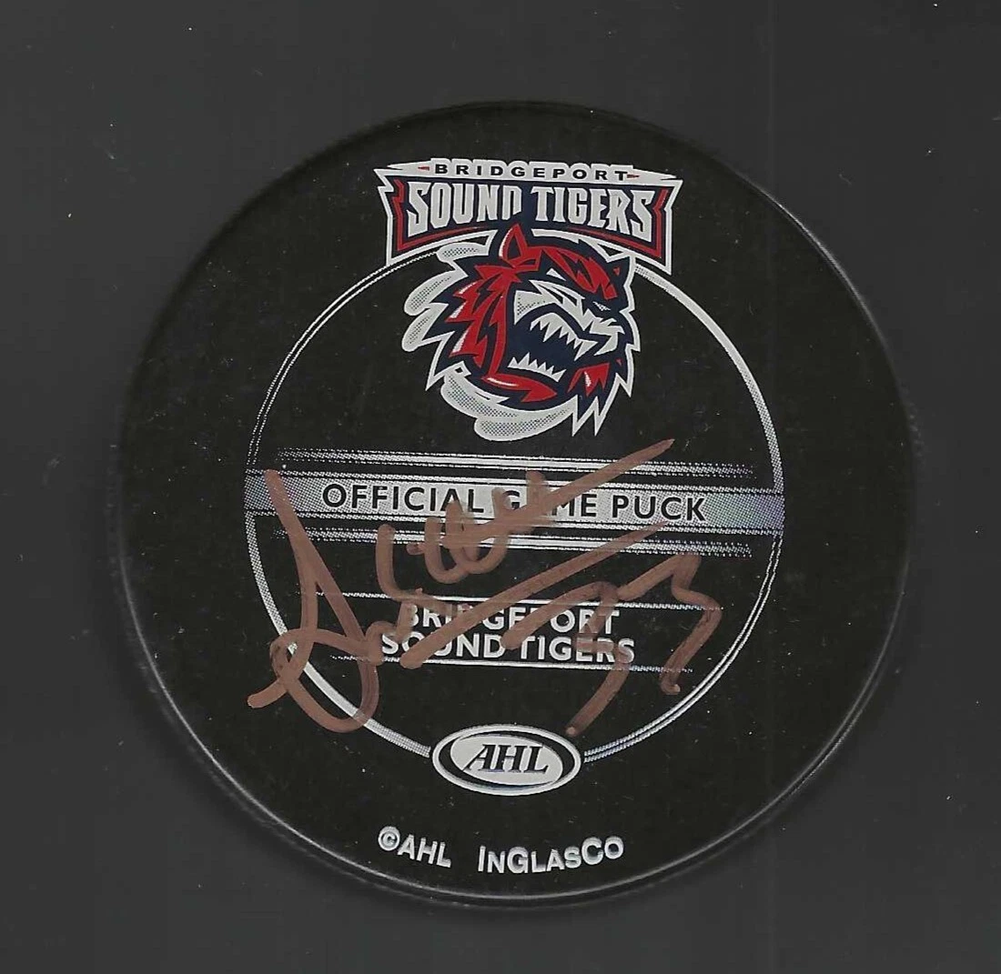 Scott Munroe Signed Bridgeport Sound Tigers Official Game Puck