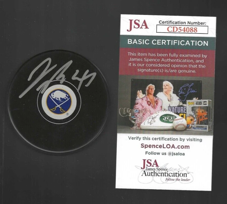 James Reimer Signed Buffalo Sabres Puck JSA COA