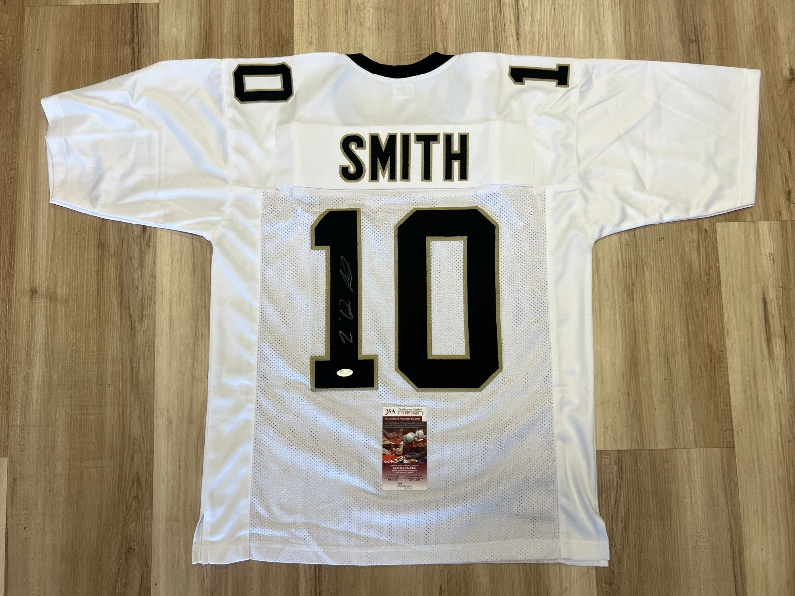 TRE-QUAN SMITH #10 NEW ORLEANS SAINTS SIGNED AUTOGRAPHED CUSTOM JERSEY SZ XL JSA