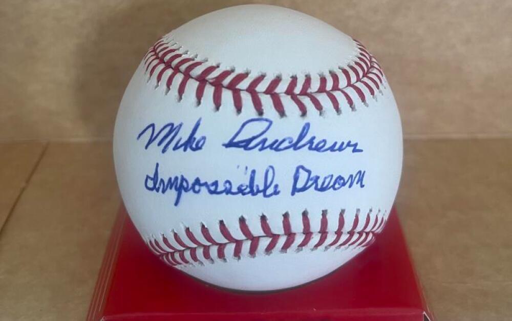 MIKE ANDREWS IMPOSSIBLE DREAM SIGNED AUTOGRAPHED M.L. BASEBALL BECKETT AUTH