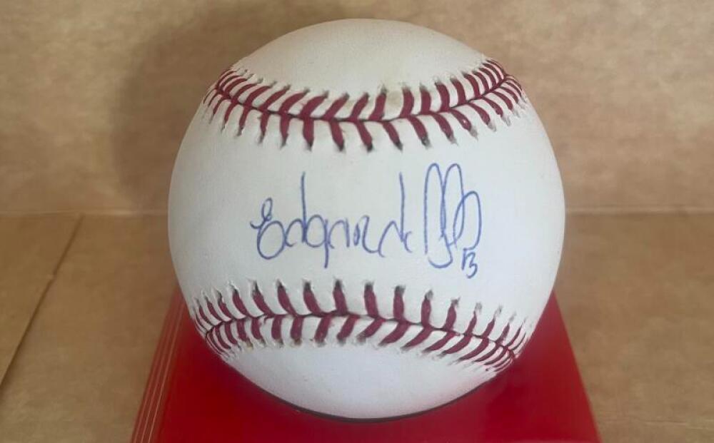 EDGARDO ALFONSO METS/GIANTS SIGNED AUTOGRAPHED M.L. BASEBALL BECKETT AUTH