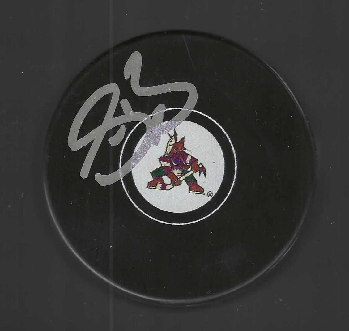 Sean Burke Signed Arizona Coyotes Puck Phoenix