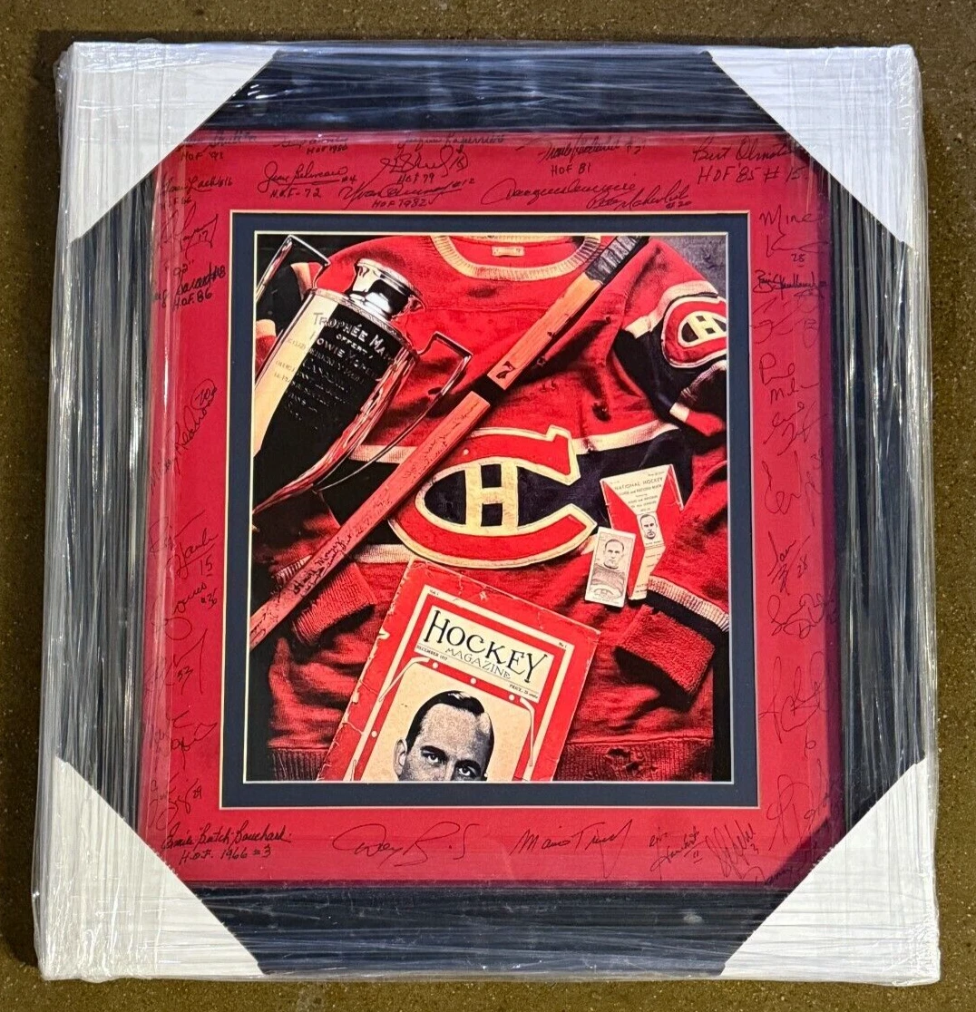 Montreal Canadiens Greats Signed Framed 11x14 Matting Photo Showcase JSA COA