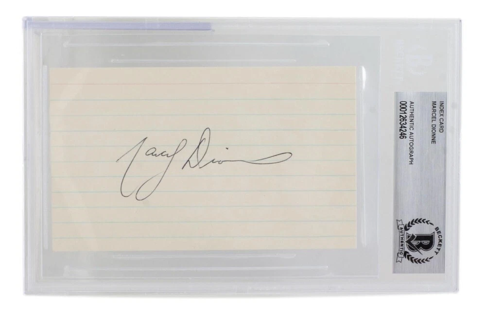 Marcel Dionne LA Kings Detroit Red Wings HOF Signed Autograph Beckett BAS Slab