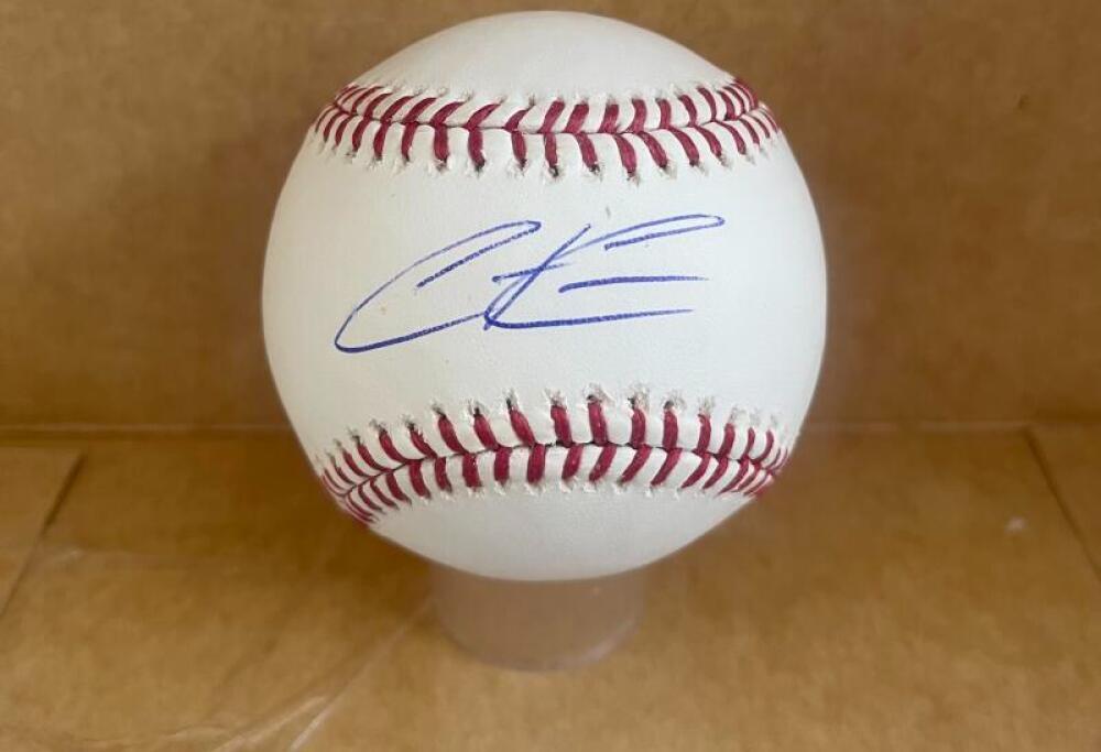 CHRISTIAN COLON REDS/ROYALS HOF SIGNED AUTO M.L. BASEBALL BECKETT AUTH