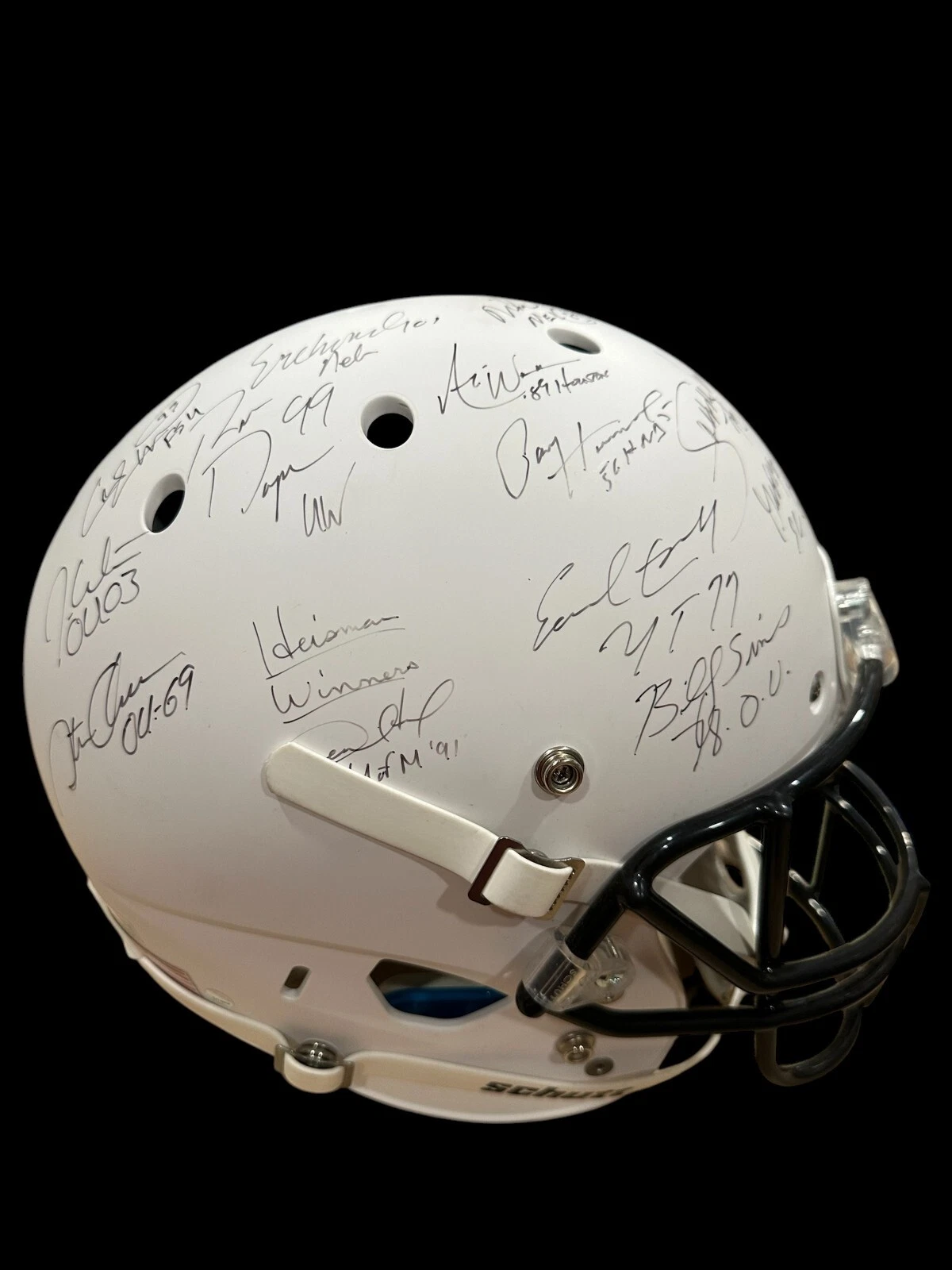 Bo Jackson Barry Sanders Derrick Henry & 21 Heisman Signed Autograph Helmet COA