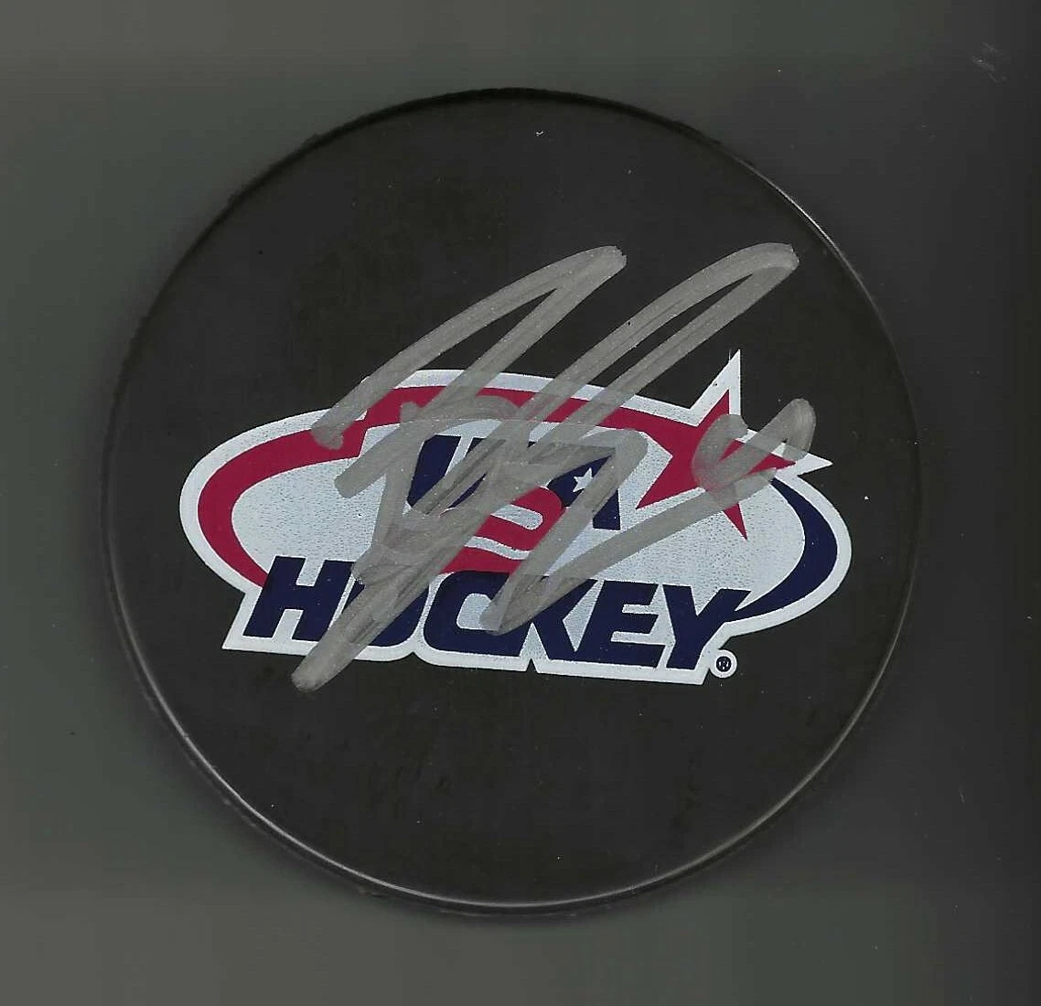 Ryan Kesler Signed USA Hockey Souvenir Puck Vancouver Canucks Anaheim Ducks