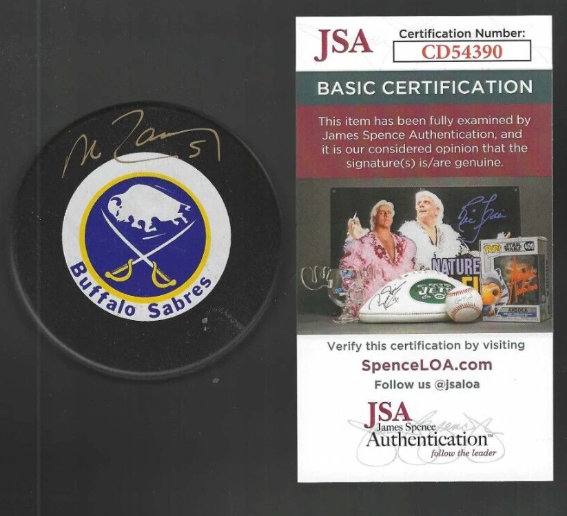 Mike Ramsey Signed Buffalo Sabres Official Game Puck JSA COA