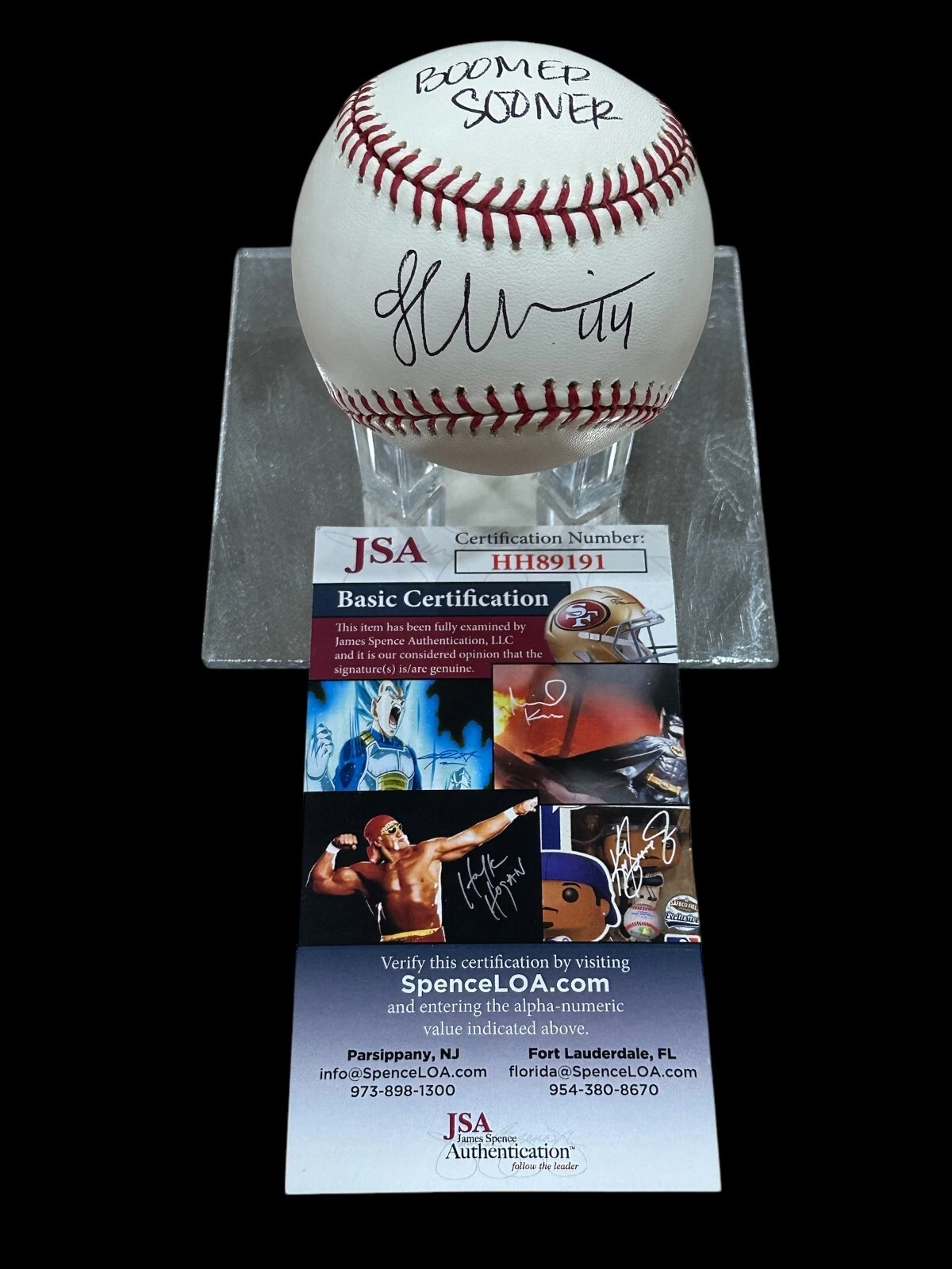 Lauren Chamberlain Oklahoma Sooners OU Softball Signed Autograph Baseball JSA