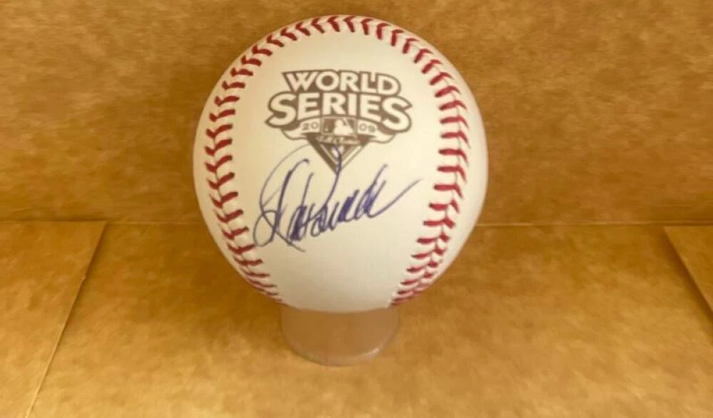 JORGE POSADA YANKEES 1999 WORLD SERIES SIGNED BASEBALL BECKETT AUTH