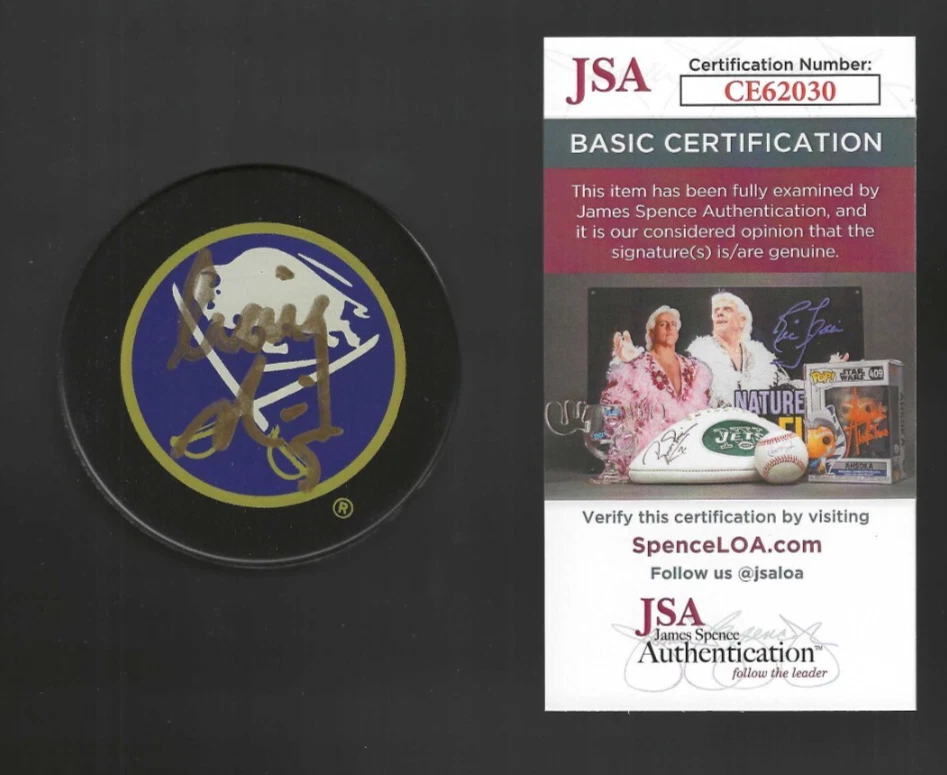Craig Muni Signed Buffalo Sabres Official Game Puck JSA COA