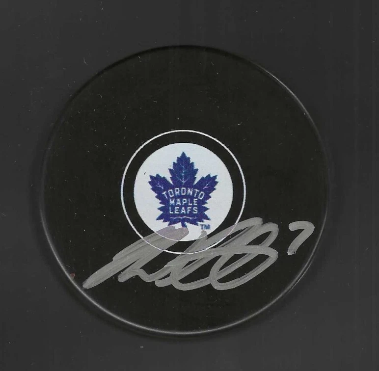 Ian White Signed Toronto Maple Leafs Puck