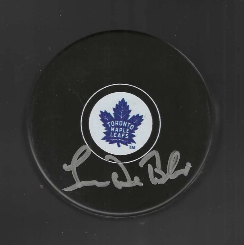 Lucien DeBlois Signed Toronto Maple Leafs Puck