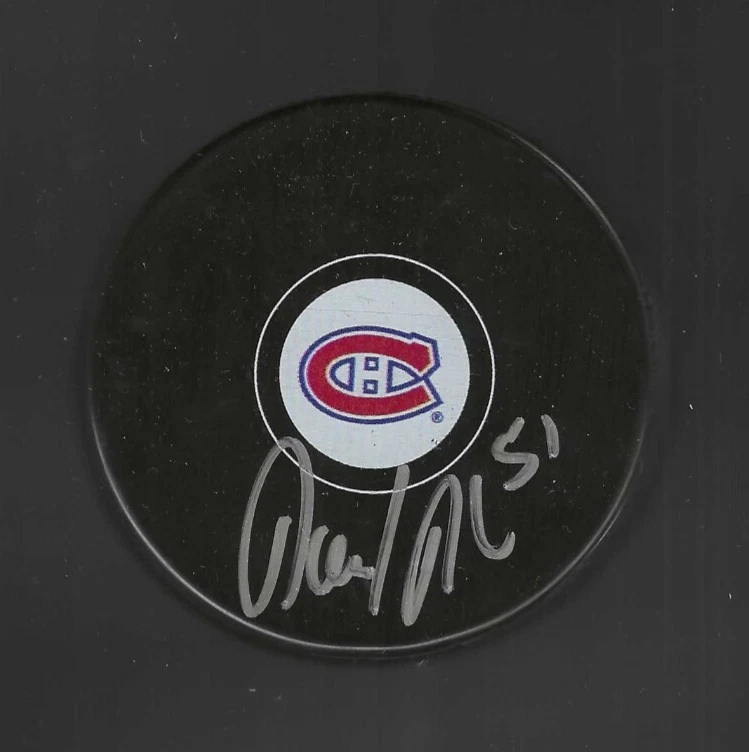 David Desharnais Signed Montreal Canadiens Puck