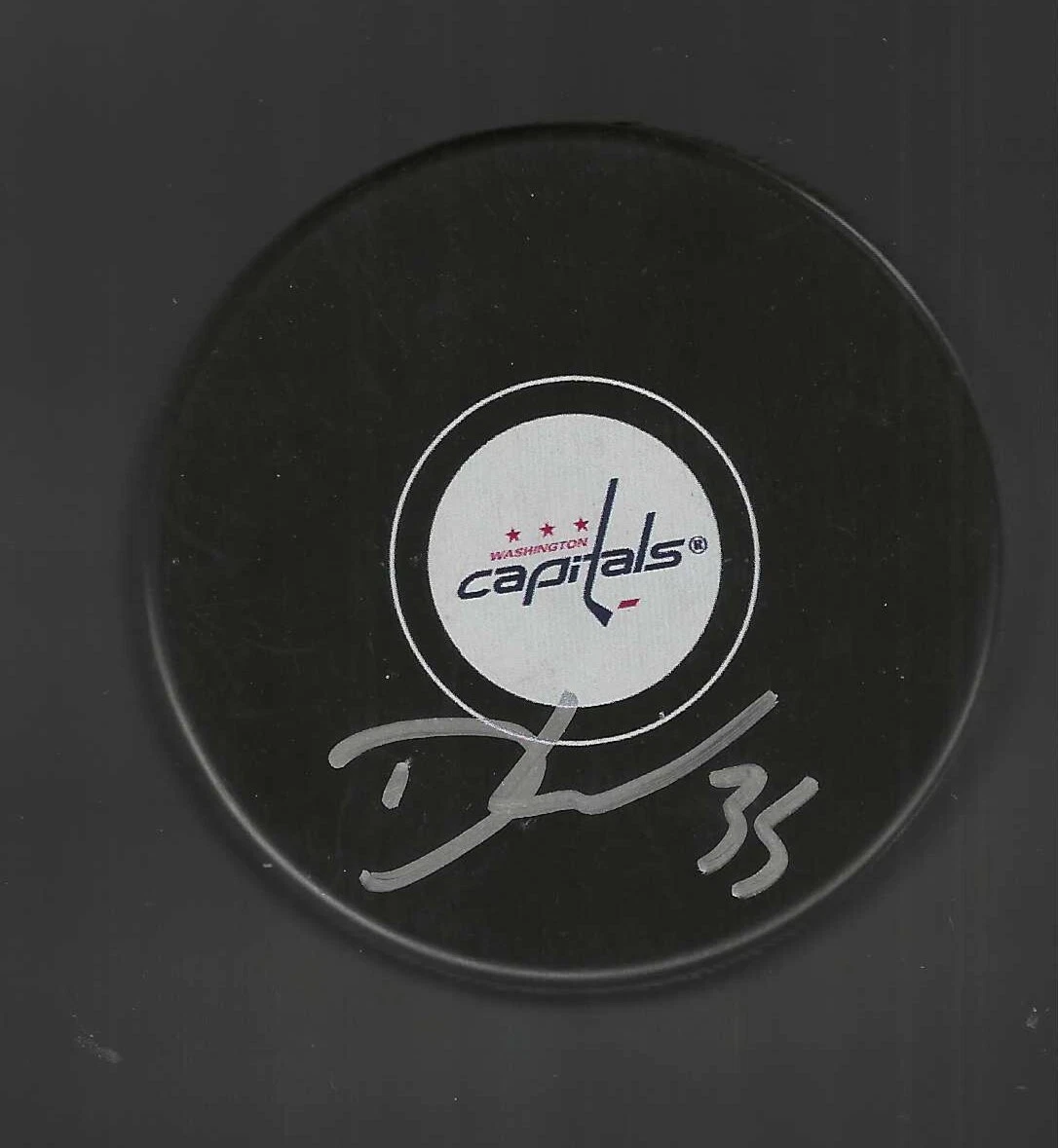 Darcy Kuemper Signed Washington Capitals Puck