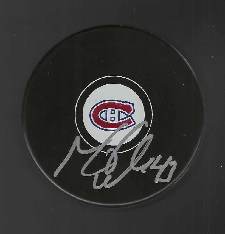 Mike Weaver Signed Montreal Canadiens Puck