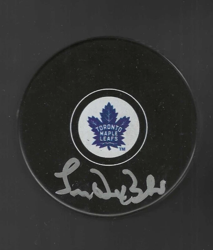 Lucien DeBlois Signed Toronto Maple Leafs Puck