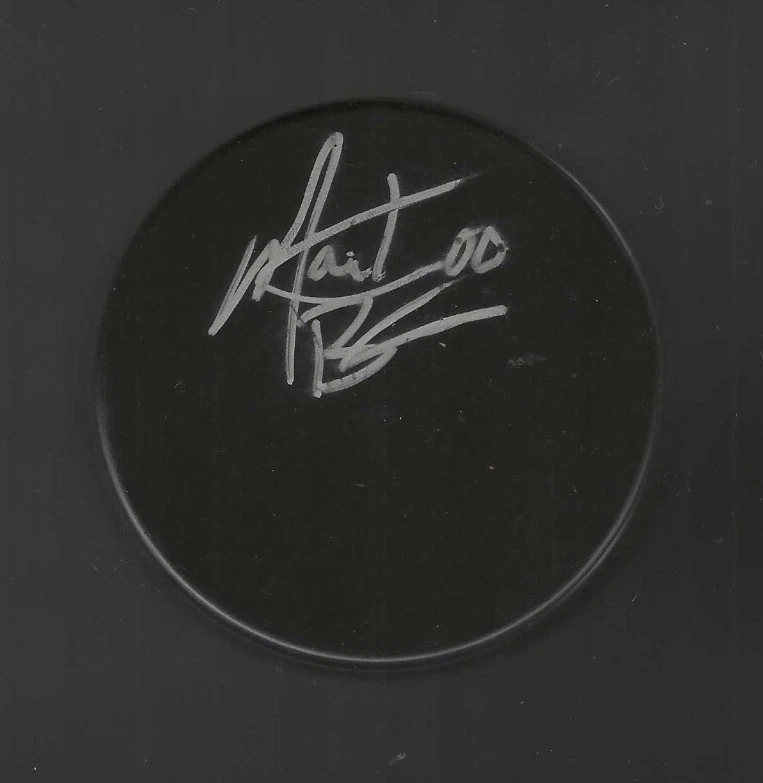 Martin Biron Signed Rookie Auto Blank Puck Buffalo Sabres Flyers